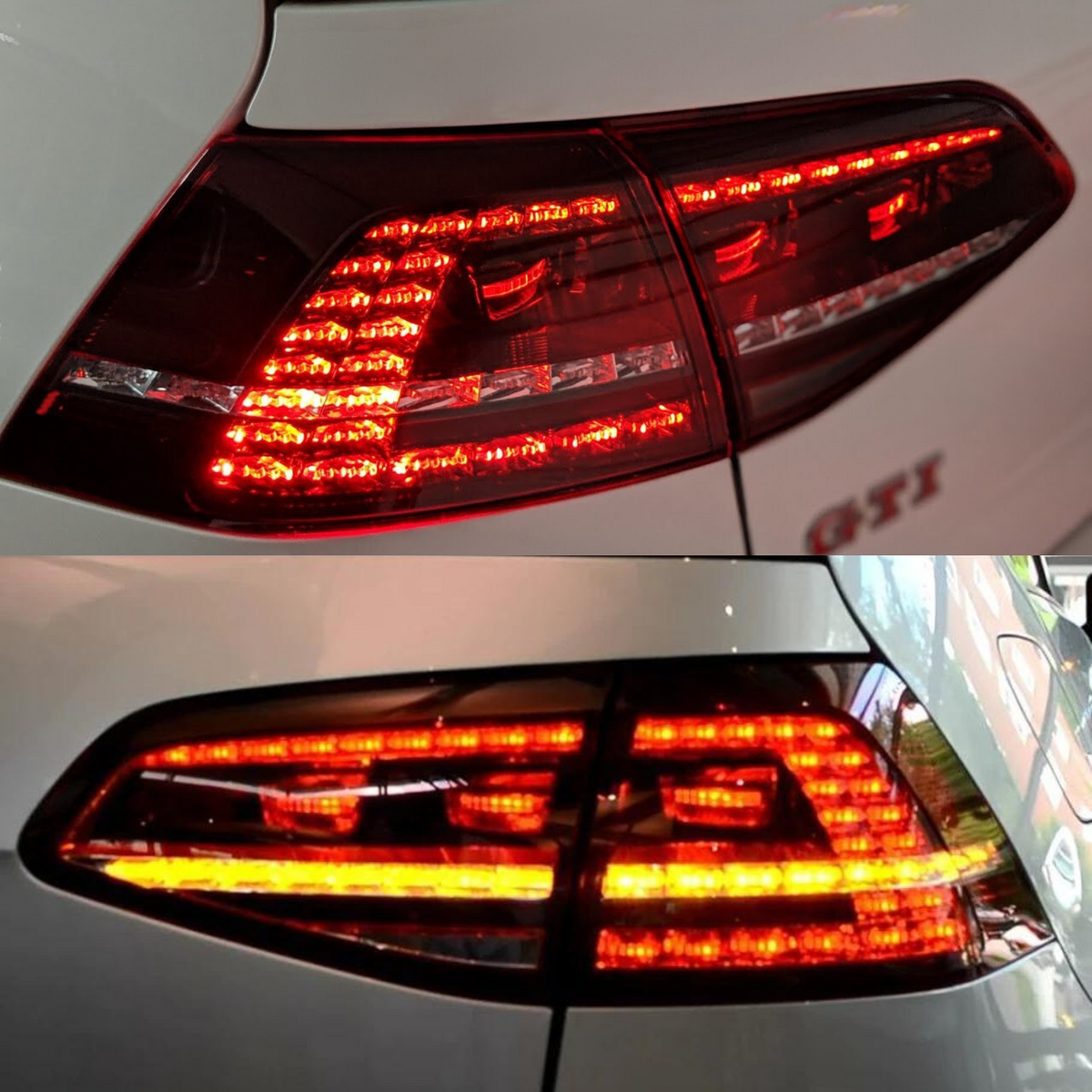 CHERRY RED STYLE SEQUENTIAL LED TAILLIGHTS SUIT VW MK7 GOLF Euro