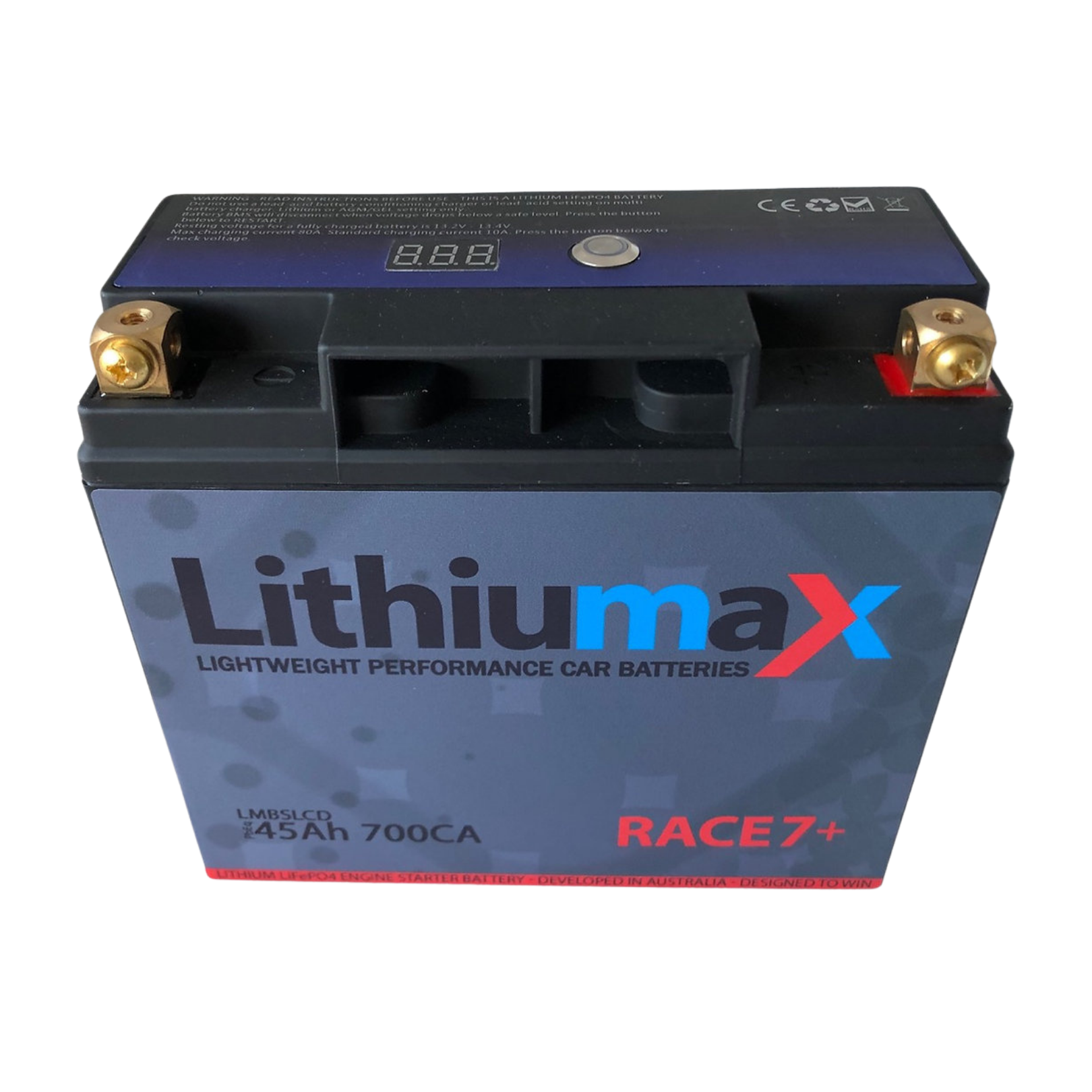 Lithiumax RACE7+ LCD 700CA ULTRA-LITE Engine Battery
