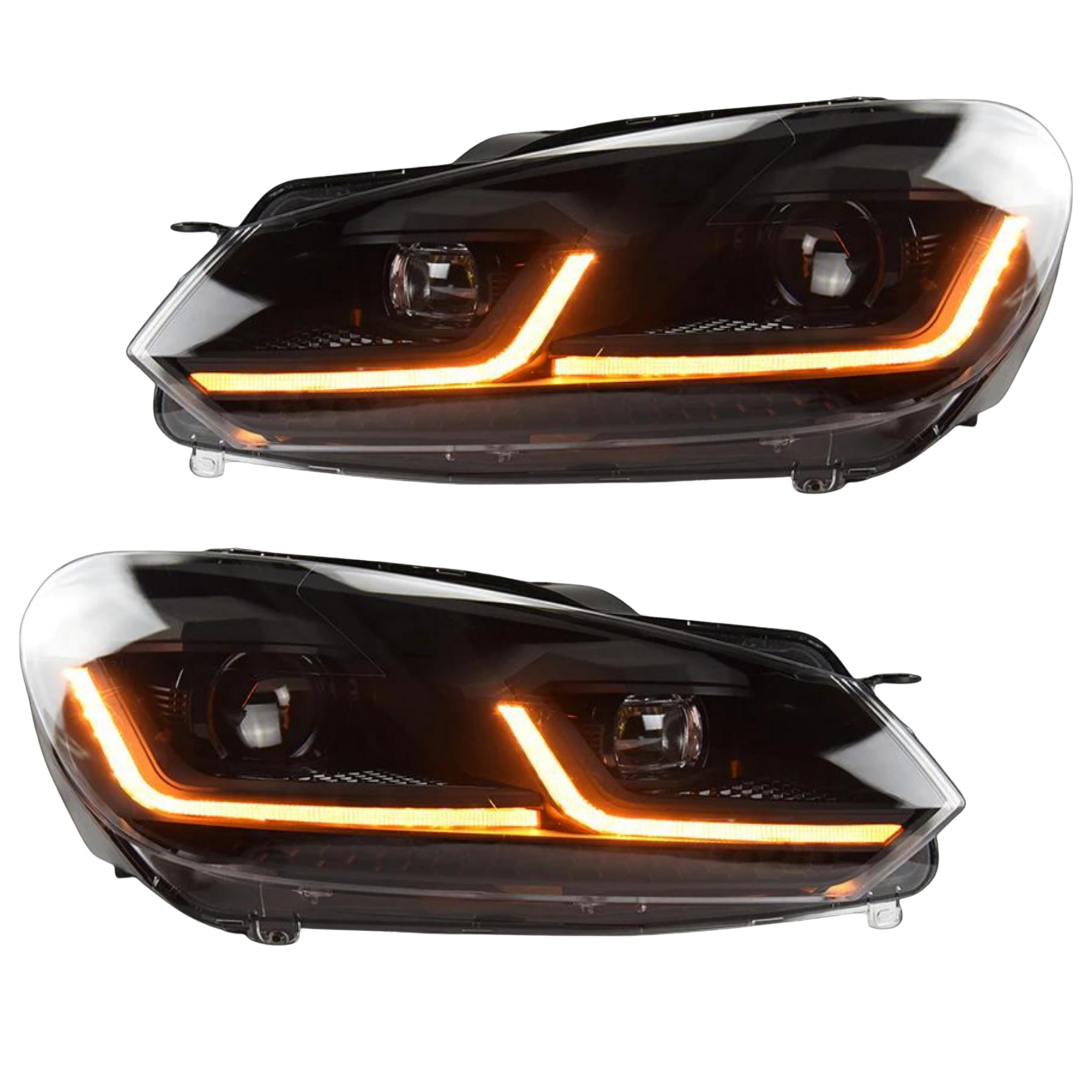 VW MK7.5 GOLF BLACKOUT STYLE SEQUENTIAL HEADLIGHTS - SUIT VW MK6 GOLF